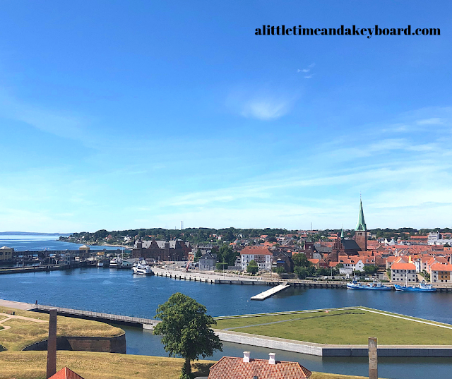 Lovely Helsingor from atop Kronborg Castle.