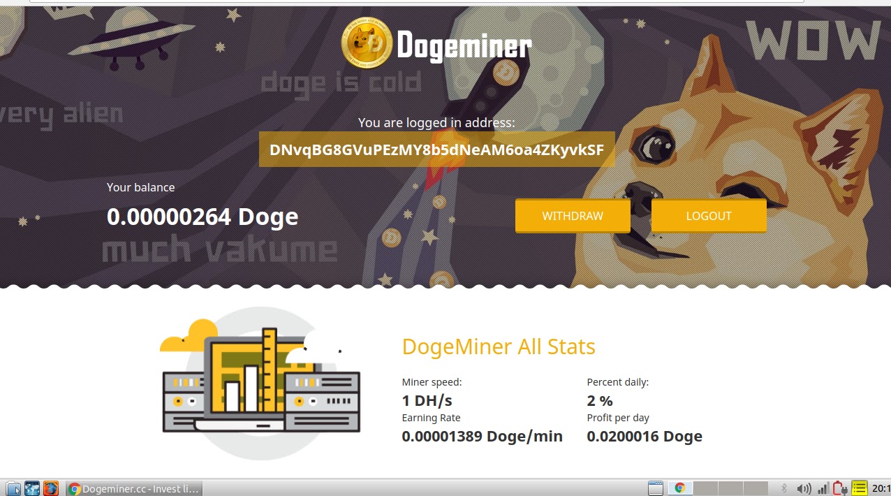 Cara Mining Dogecoin di Dogeminer - Noob Bitcoin