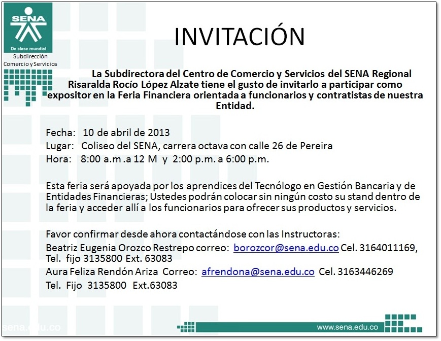 Centro Comercio Y Servicios Invitacion A Reunion Sectorial Feria