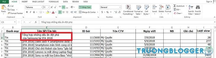 Hướng dẫn xuống dòng trong Excel và Google Spreadsheets đơn giản nhất