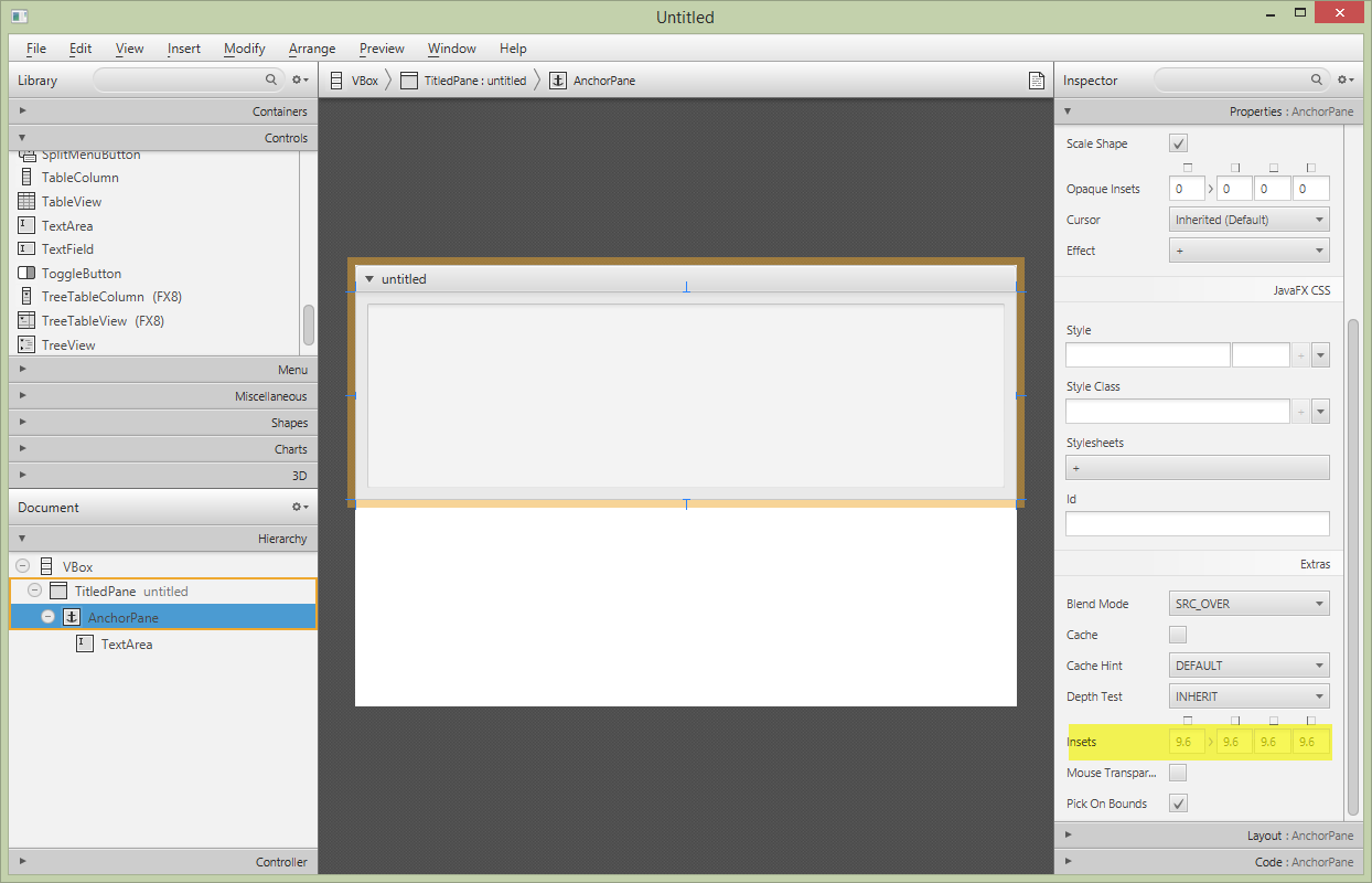 Bekwam Blog: Clearing JavaFX AnchorPane Padding