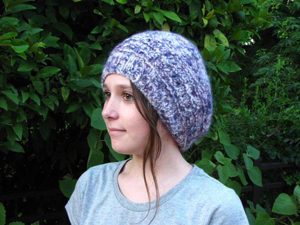Slouch Hat Knitting with my Girls - Natural Suburbia