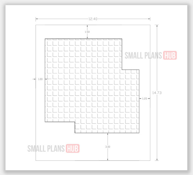 1013 Sq.ft. 3 Bedroom Single Floor Plan and Site Plan