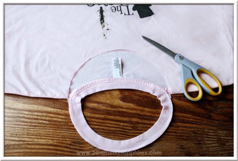 How-to Make Your Own No-Sew High-Low T-Shirt Craft - Step 1
