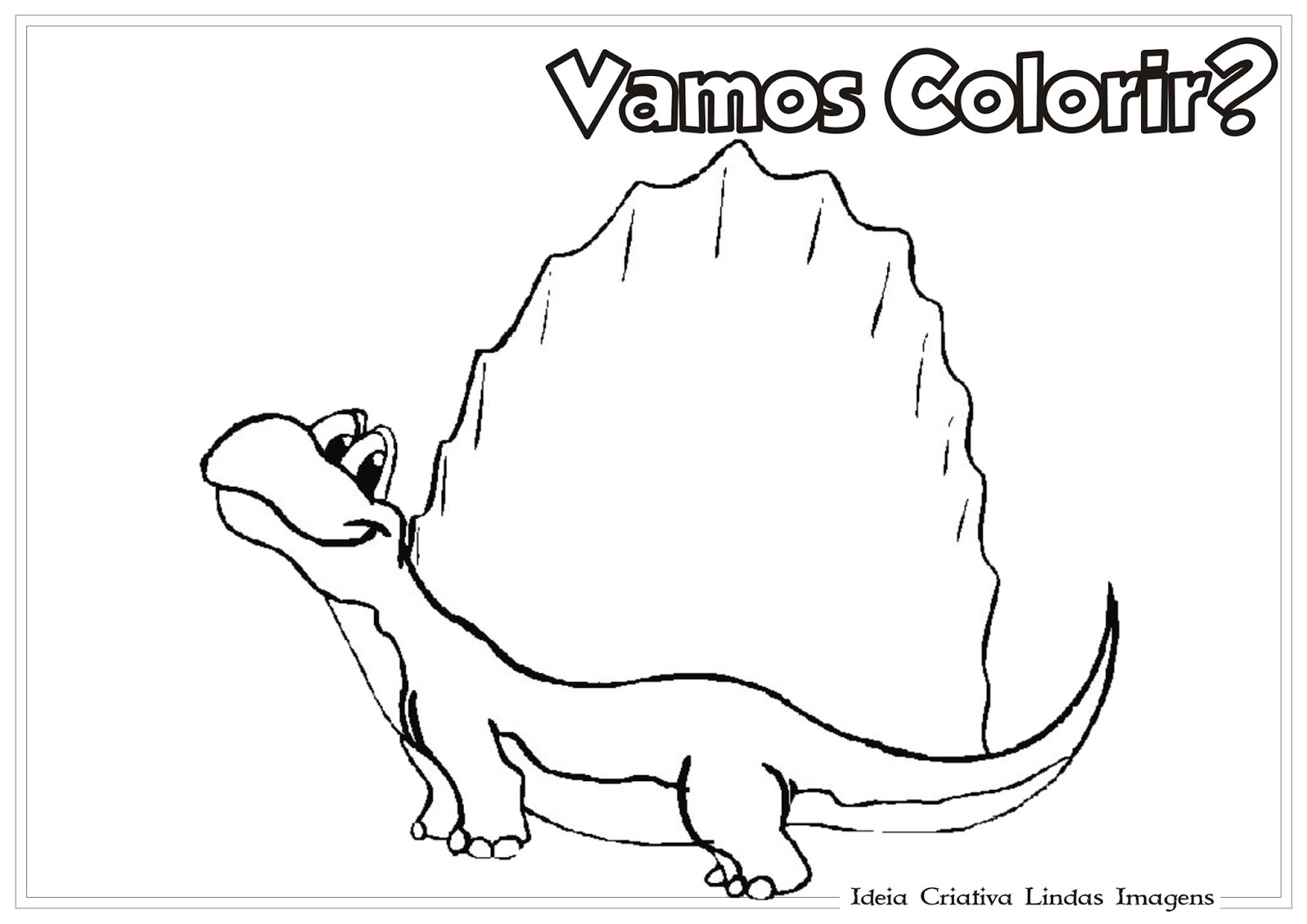dinossauro para pintar em casa  Páginas para colorir dinossauro, Páginas  para colorir, Personagens fofos de desenhos