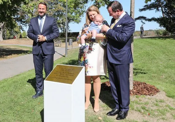 Princess Stephanie wore a new multicoloured floral shift dress from Paule Ka