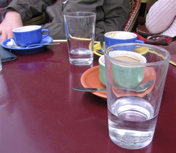 paris breakfasts: French Cafe Glasses
