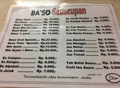 Menu Baso Seuseupan Bogor