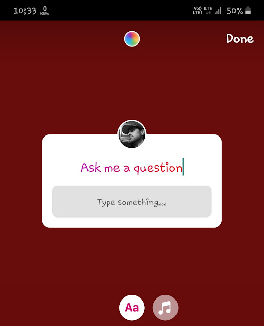 Ask question in story