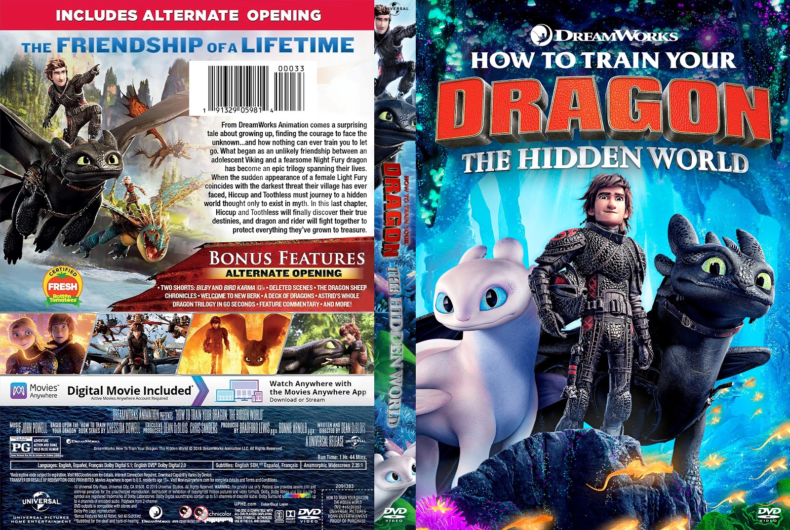 How To Train Your Dragon The Hidden World Dvd Cover Cover
