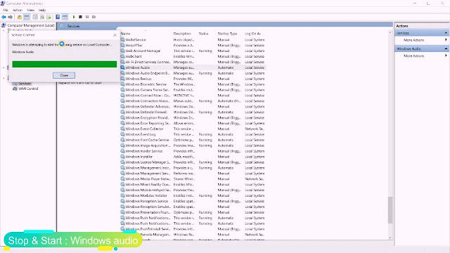 windows audio starting starting windows audio