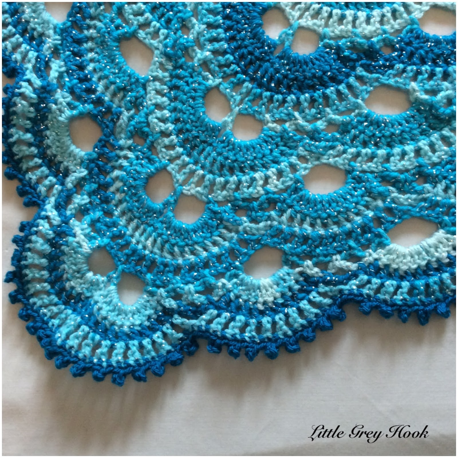 Little Grey Hook The Glitz Virus Shawl