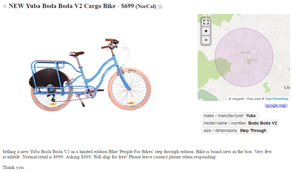 yuba boda boda craigslist
