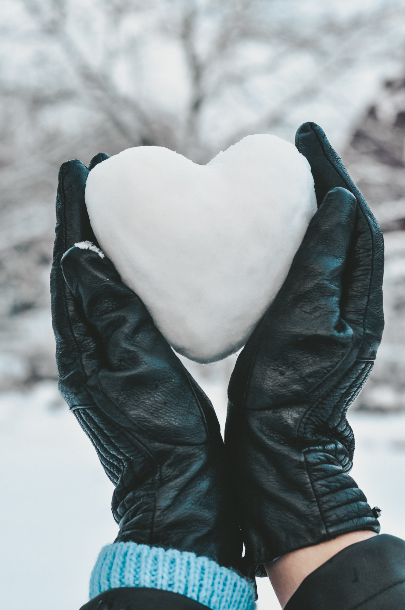 serce ze śniegu