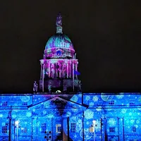 images of Dublin at night: Customs House