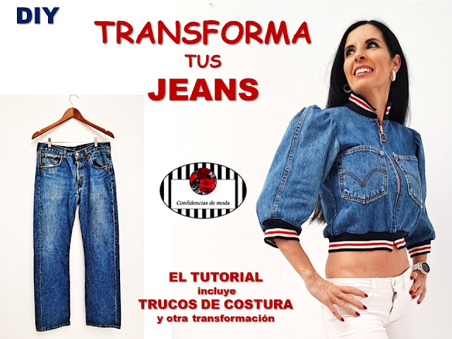 DIY Transforma unos jeans y una sudadera. TRUCOS DE COSTURA