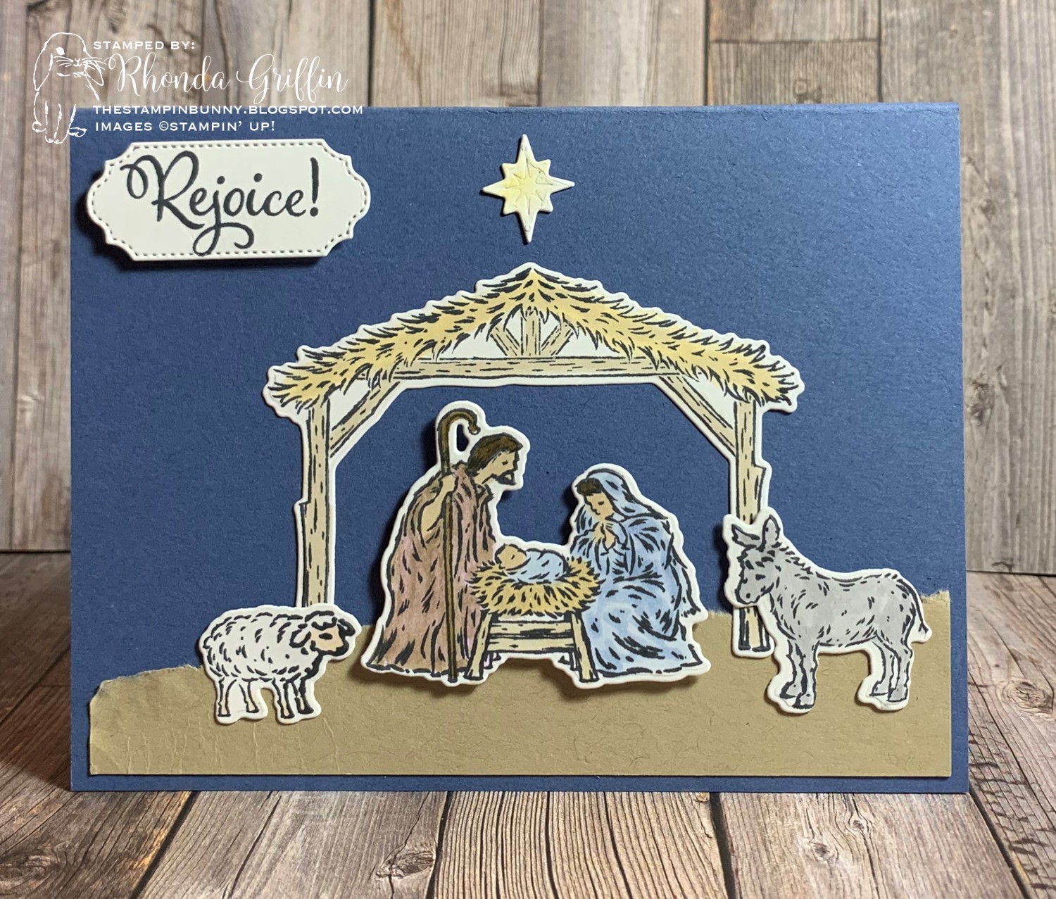 The Stampin' Bunny Peaceful Nativity Video with 3 cards