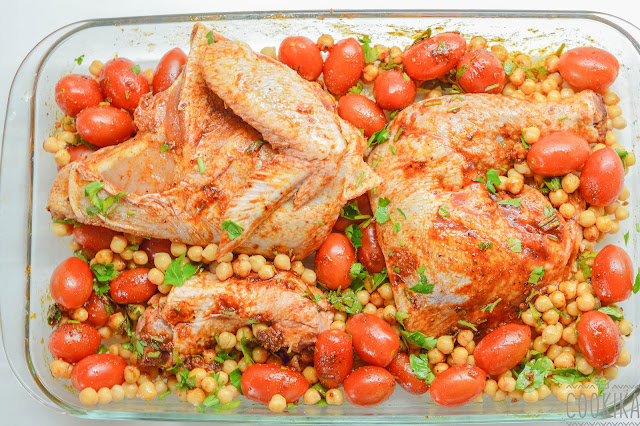 Spicy Roasted Chicken with Chickpeas