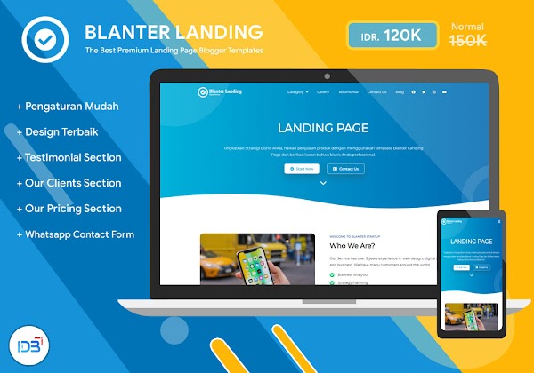 Blanter Landing, Template Landing Page Terbaik untuk Bisnis