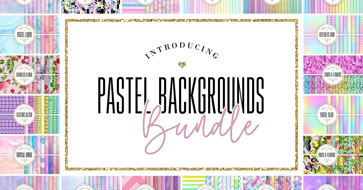 Download Free 240 Pastel Backgrounds Bundle PSD Mockup Template