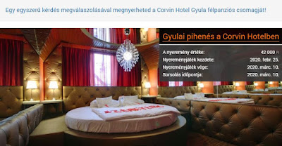 Szállás Corvin Hotel Gyula Nyereményjáték