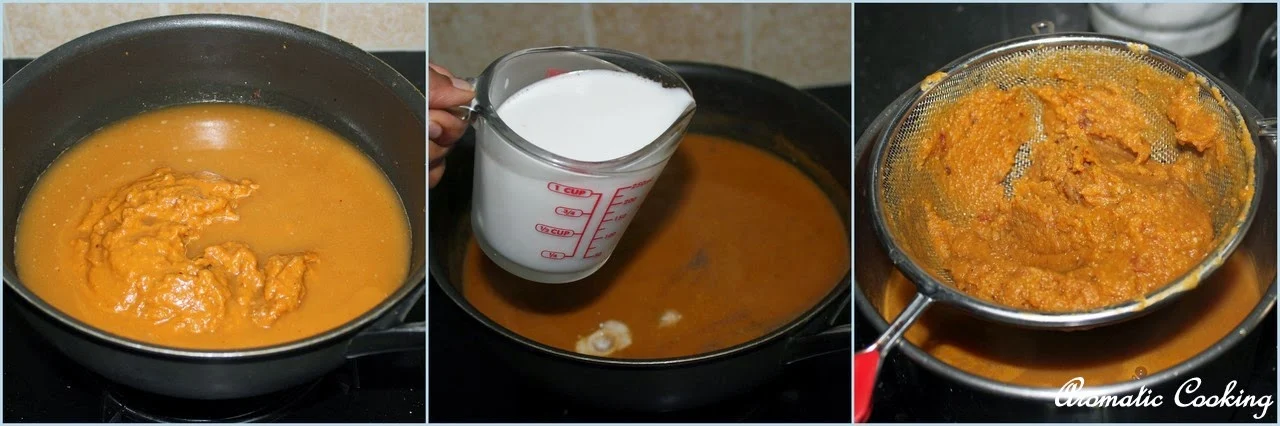 Roasted Pumpkin Soup Cooking Process