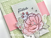 Stampin' Up! Sale-a-Bration 2020 Flowering Foils Rose Thank You Card ~ www.juliedavison.com #stampinup #saleabration