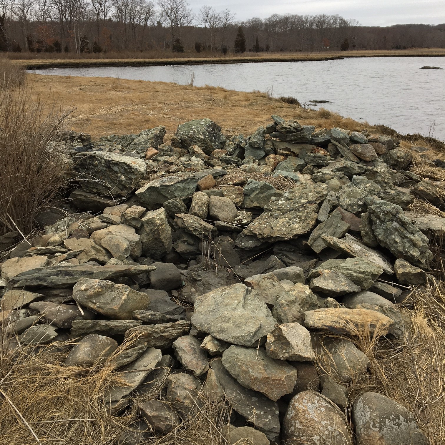 Rock Piles Broad Cove, Dighton, Massachusetts