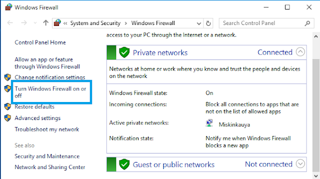 Cara Mematikan Windows Firewall Paling Efektif 2019