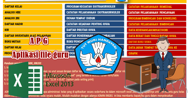 Aplikasi Administrasi Guru Kelas I II III IV V VI SD