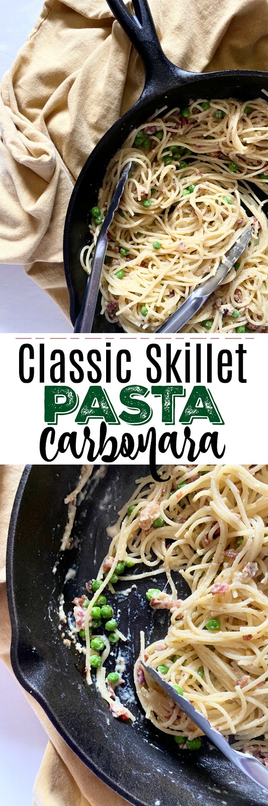 classic skillet pasta carbonara #sweetsavoryeats