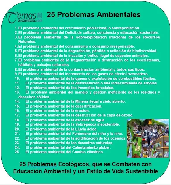 25 Problemas Ambientales