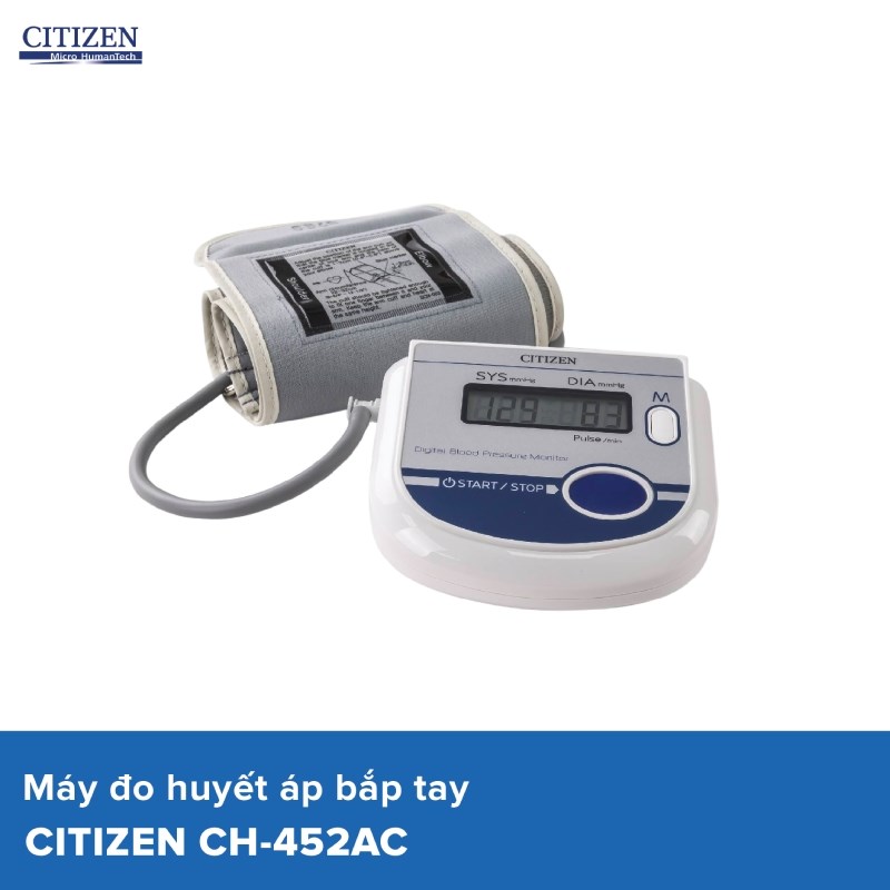 Citizen Máy đo huyết áp bắp tay Citizen CH 452AC