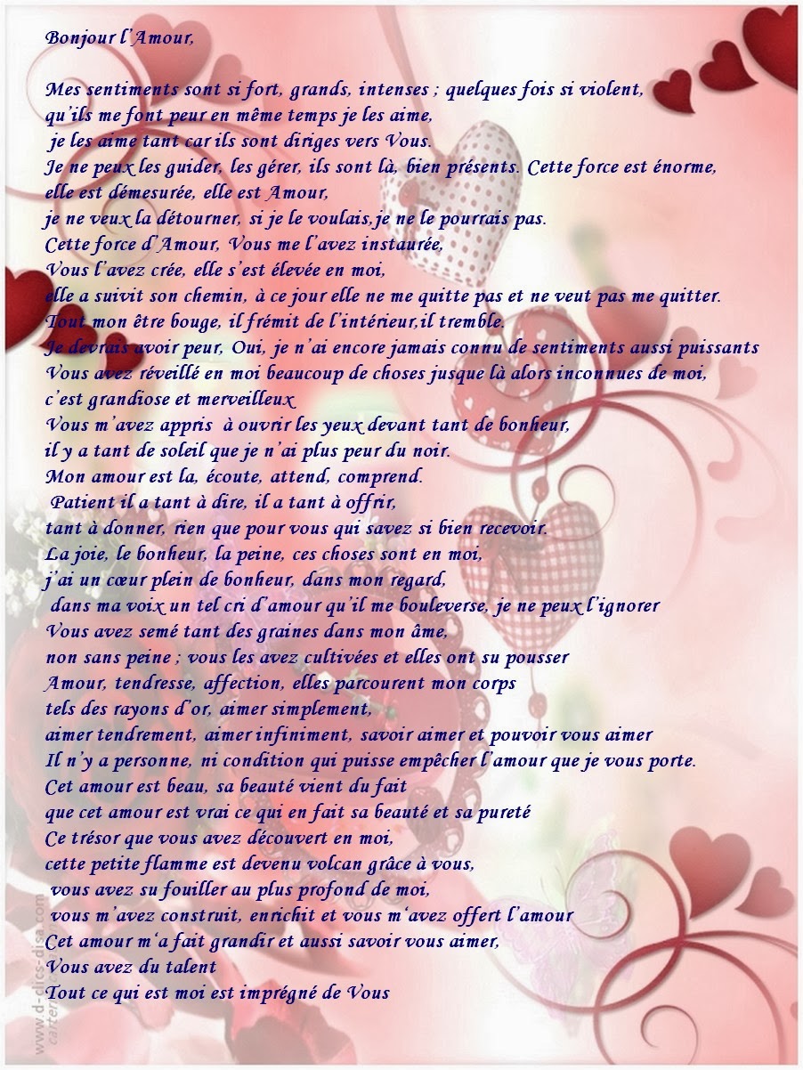 Belle Lettre dâAmour dâUne Femme Ã  Un Homme