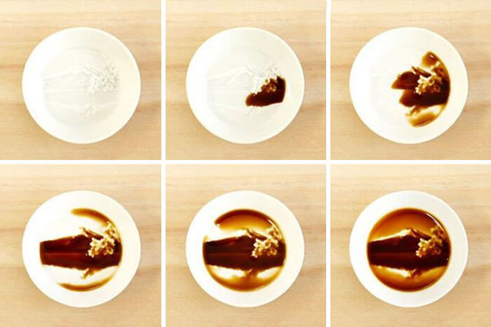 After Pouring Soy Sauce Into These Plates, Beautiful Hidden Paintings Are Revealed After Pouring Soy Sauce Into These Plates, Beautiful Hidden Paintings Are Revealed