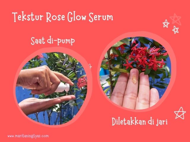 tekstur beby rose glow serum
