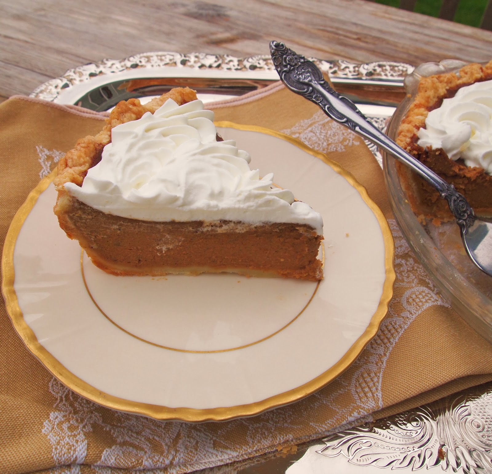 Pumpkin Pie with Cinnamon Crunch and BourbonMaple Whipped Cream