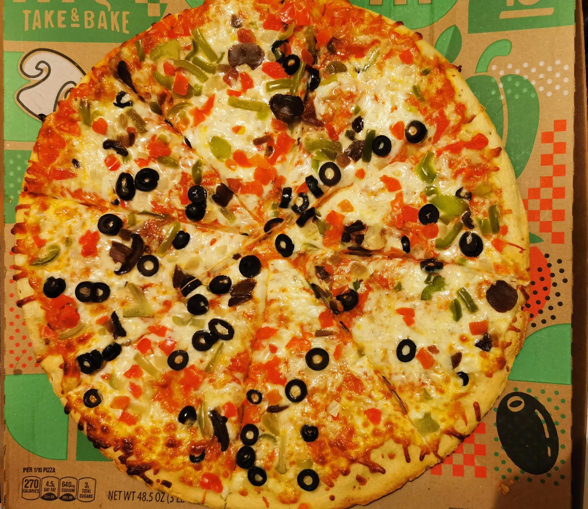 Mama Cozzi's Veggie Delight 16" Take and Bake Deli Pizza (Aldi)