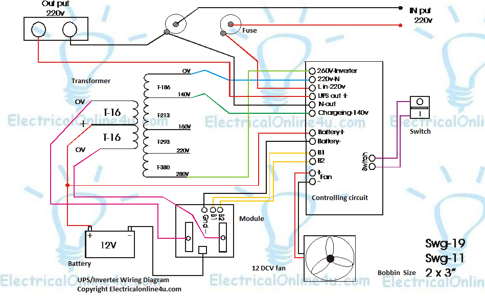 Desi Ups Circuit Diagram With, Ups Wiring Diagram Pdf