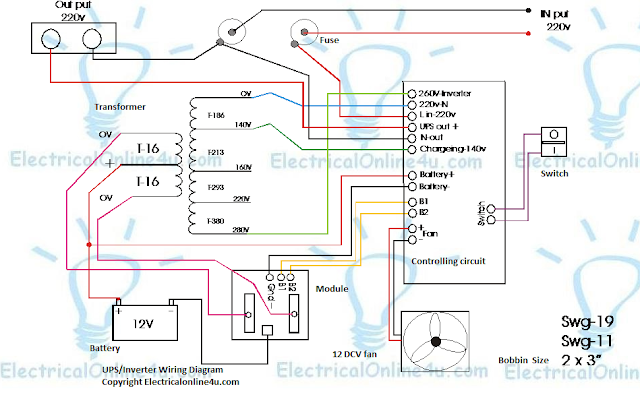 Desi UPS Circuit Diagram With Transformer Formula