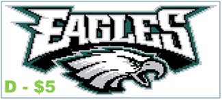EASY PATTERNS: Philadelphia Eagles cross-stitch pattern