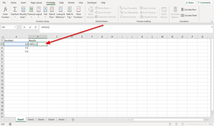 Microsoft Excel에서 INT 및 LCM 함수를 사용하는 방법