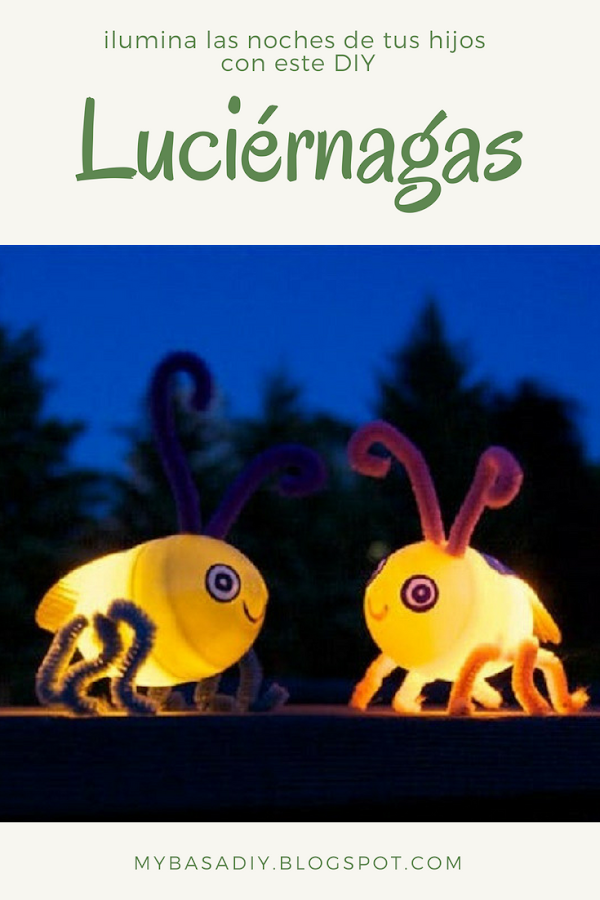 manualidad paso a paso para niños luciérnagas de plástico con luces lez diy