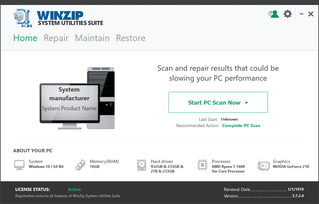WinZip System Utilities Suite 3 Full version
