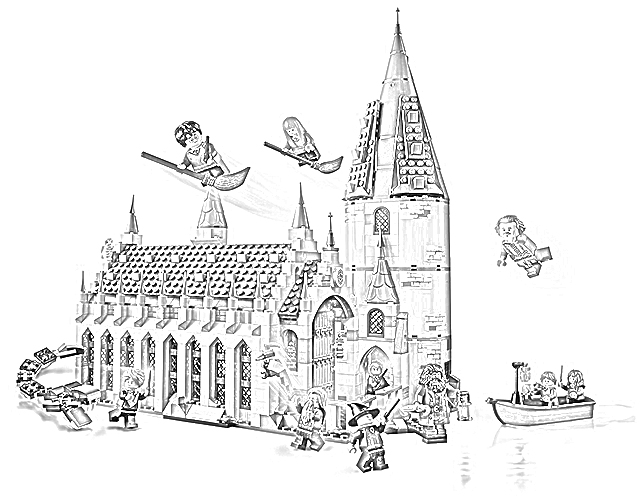 The Holiday Site: Harry Potter LEGO Great Hall Coloring Pages Free and