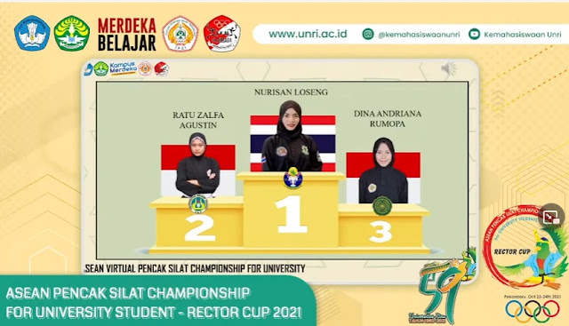 Mahasiswa UNRI Raih Medali Perunggu Pada Kompetisi Internasional  Asean Virtual Pencak Silat Championship For University Student