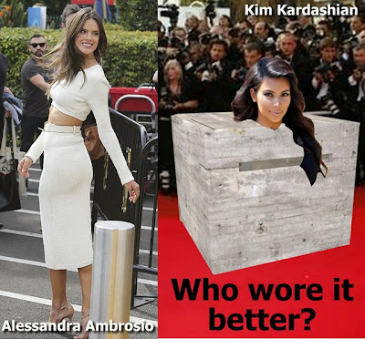Who wore it better? Kim Kardashian or Alessandra Ambrosio