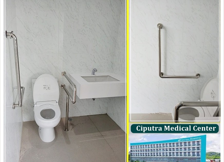 Pemasangan handrail toilet stainless model JSHR06 dan JSHR13 di Ciputra