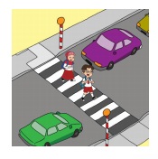 Garis hitam dan putih sebagai tempat menyeberang jalan. www.simplenews.me