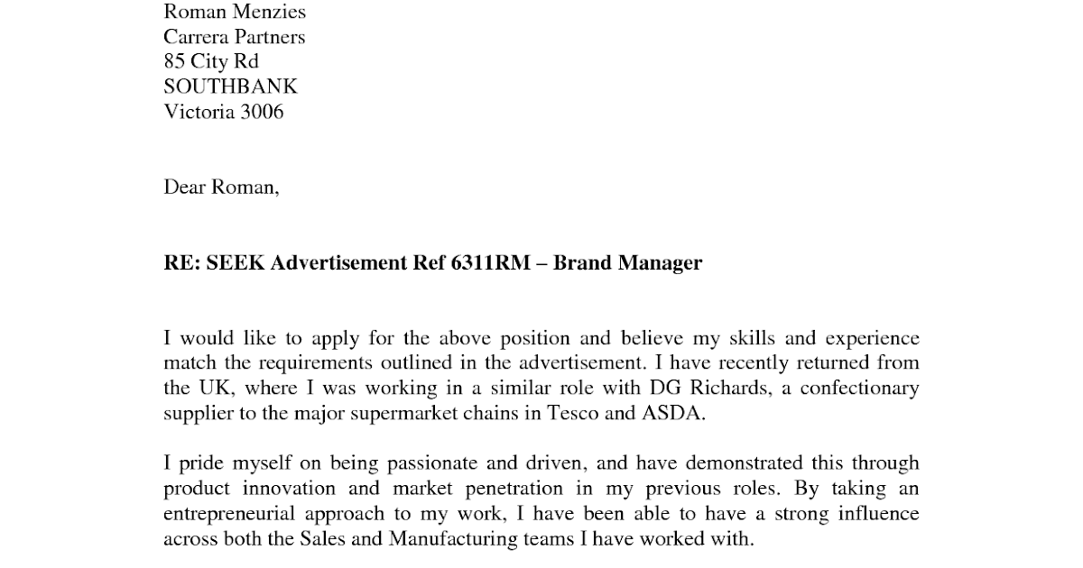 cover letter for student with no experience
